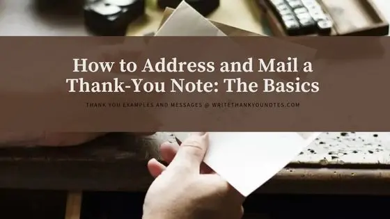 Write Thank-You Notes
